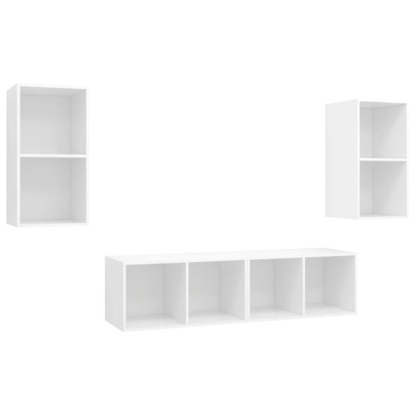 Chaparral Wall-mounted TV Cabinets 4 pcs Engineered Wood – White
