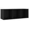 Steiner TV Cabinets 4 pcs 107x35x37 cm Engineered Wood – Black