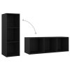 Steiner TV Cabinets 4 pcs 107x35x37 cm Engineered Wood – Black