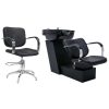 Shampoo Backwash Unit with Salon Chair Faux Leather – with 1 chair