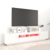 Apache TV Cabinet with LED Lights 200x35x40 cm – White