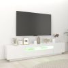 Apache TV Cabinet with LED Lights 200x35x40 cm – White