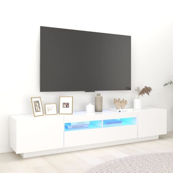 Apache TV Cabinet with LED Lights 200x35x40 cm