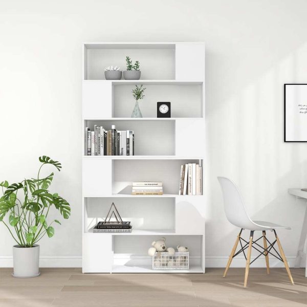 Bago Book Cabinet Room Divider 100x24x188 cm – White