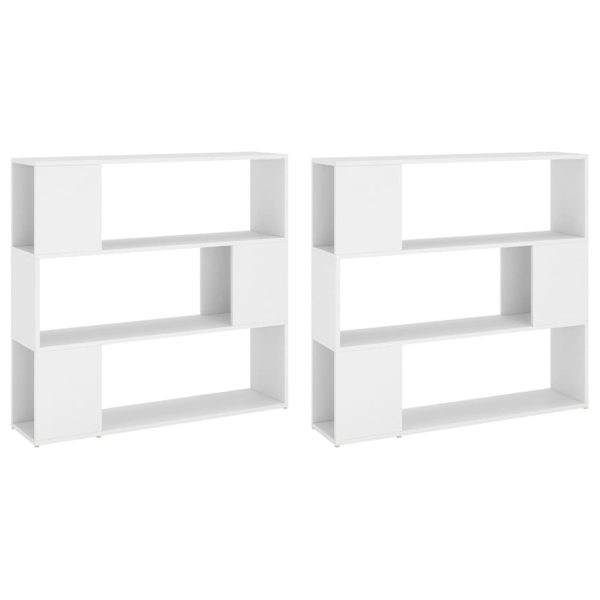 Bago Book Cabinet Room Divider 100x24x188 cm – White