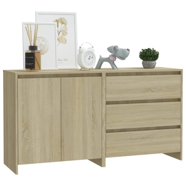 2 Piece Sideboard Engineered Wood – Sonoma oak