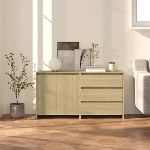 2 Piece Sideboard Engineered Wood