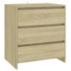 3 Piece Sideboard Engineered Wood – Sonoma oak