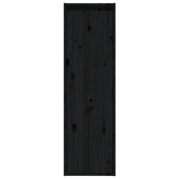 Jerome TV Cabinets 3 pcs Solid Wood Pine – Black