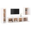 Greta TV Cabinets 4 pcs Solid Wood Pine – White