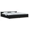 Allison Bed Frame with Drawers – KING, Black