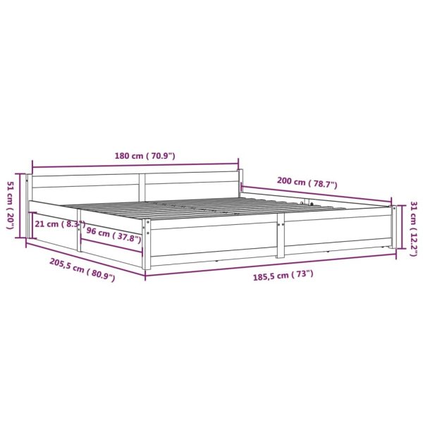 Allison Bed Frame with Drawers – KING, Black