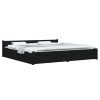 Allison Bed Frame with Drawers – KING, Black