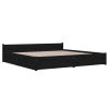 Allison Bed Frame with Drawers – KING, Black