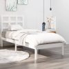 Air Bed Frame Solid Wood – SINGLE, White