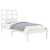 Air Bed Frame Solid Wood – SINGLE, White