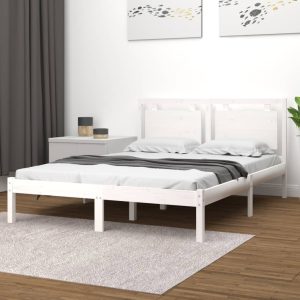 Aldershot Bed Frame Solid Wood – KING, White