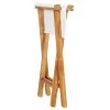 Folding Chairs 2 pcs Solid Teak Wood and Fabric – Cream White