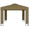 Gazebo with Double Roof – 3×3 m, Taupe