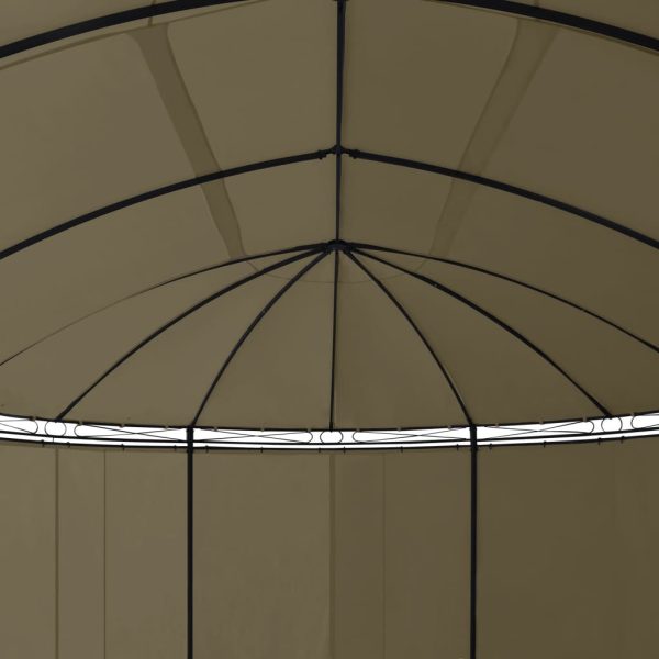 Gazebo with Curtains 520x349x255 cm – Taupe