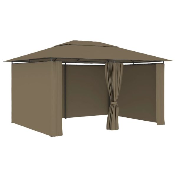 Garden Marquee with Curtains 4×3 m – Taupe