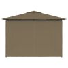 Garden Marquee with Curtains 4×3 m – Taupe