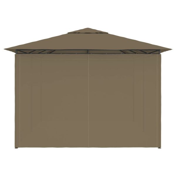 Garden Marquee with Curtains 4×3 m – Taupe