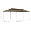 Gazebo 600x298x270 cm – Taupe, Without curtain