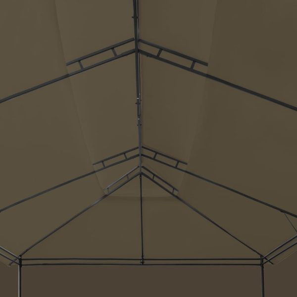 Gazebo 600x298x270 cm – Taupe, With curtain
