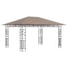 Gazebo with Mosquito Net 180 g/m – 4x3x2.73 m, Taupe