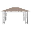 Gazebo with Mosquito Net 180 g/m – 4x3x2.73 m, Taupe