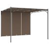 Garden Gazebo with Side Curtain Taupe – 3x3x2.25 m