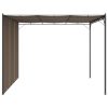 Garden Gazebo with Side Curtain Taupe – 3x3x2.25 m