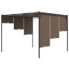 Garden Gazebo with Side Curtain Taupe – 3x3x2.25 m