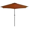 Balcony Parasol with Aluminium Pole 270×135 cm Half – Terracotta