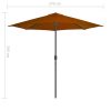Balcony Parasol with Aluminium Pole 270×135 cm Half – Terracotta