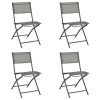 Folding Outdoor Chairs Steel and Textilene – 4