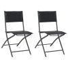 Folding Outdoor Chairs Steel and Textilene – 2