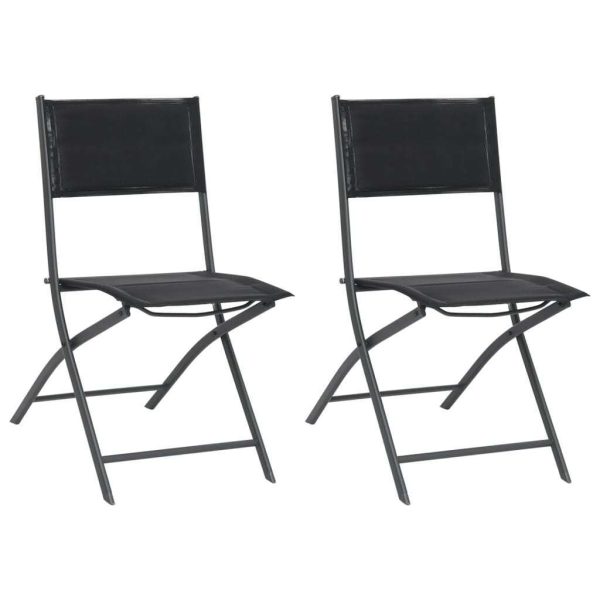 Folding Outdoor Chairs Steel and Textilene