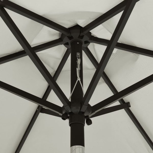 Parasol with LED Lights 200×211 cm Aluminium