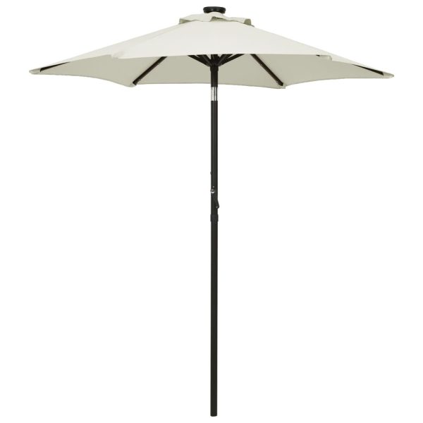 Parasol with LED Lights 200×211 cm Aluminium