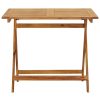 Folding Garden Table 90x90x75 cm Solid Acacia Wood