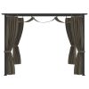 Gazebo with Curtains 3×3 m Taupe Steel