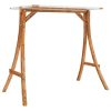 Swing Frame with Roof Solid Bent Wood with Teak Finish – Cream