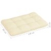 Pallet Sofa Cushion Cream 120x80x10 cm