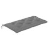 Garden Bench Cushion Grey 100x50x7 cm Fabric