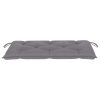 Garden Bench Cushion Grey 100x50x7 cm Fabric