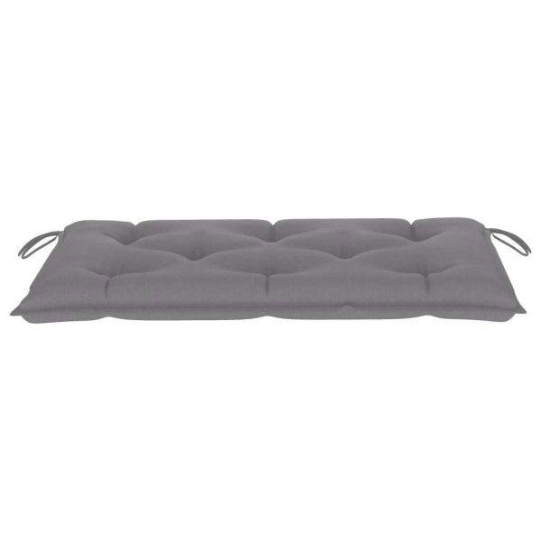 Garden Bench Cushion Grey 100x50x7 cm Fabric