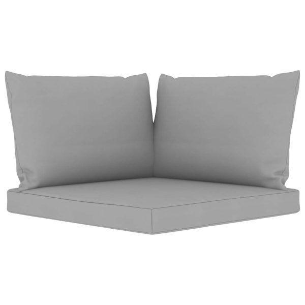 Pallet Sofa Cushions 3 pcs Grey Fabric