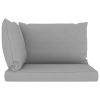 Pallet Sofa Cushions 3 pcs Grey Fabric